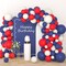 117PCS Navy Blue Red Balloon Garland Arch Kit with Sand White Balloons – Patriotic Birthday, Wedding, Baby Shower, Independence Day, Retirement & Party Decorations